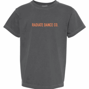 Radiate Charcoal Tee with Puff Ink